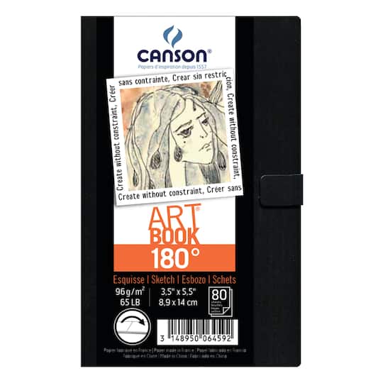 Canson&#xAE; 180&#xB0; Hardbound Art Book, 3.5&#x22; x 8.5&#x22;